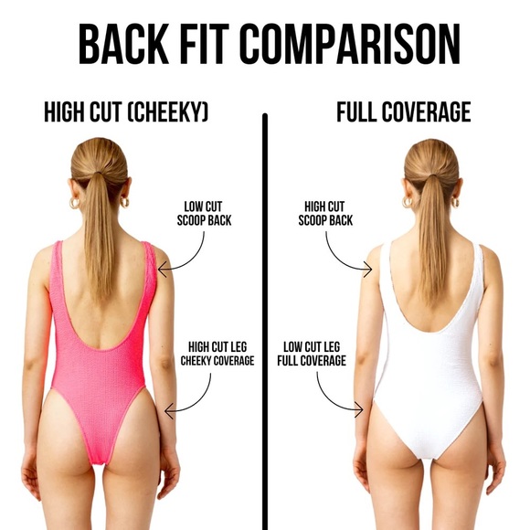 Shady Lady CRINKLE ONE PIECE HOT PINK (Cheeky) - Picture 3 of 4